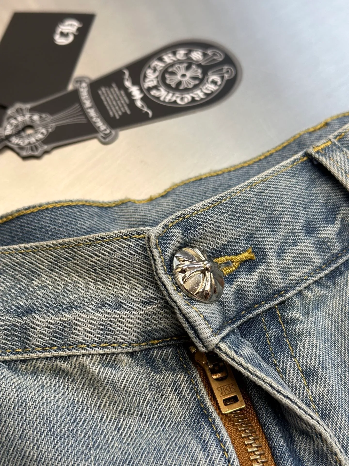 🅿️590 Crow Heart Cross Starry Sky Pastel Leather Jeans size: 31.32.33.34
